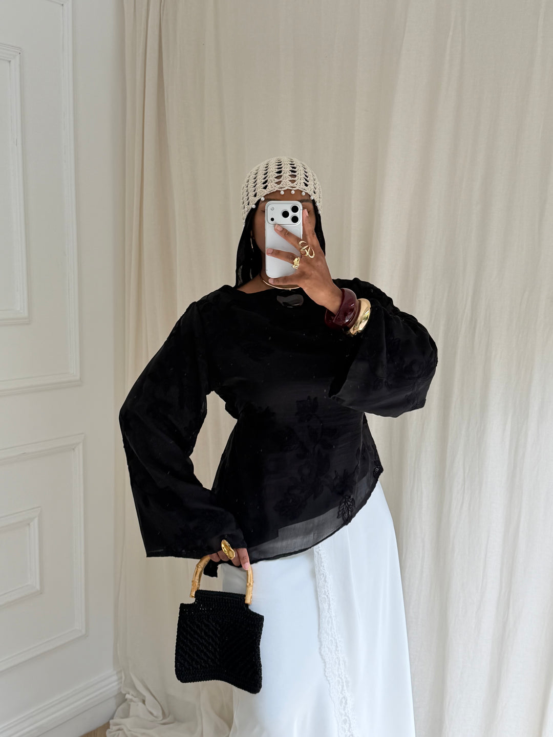 BLOUSE BRODERIE NOIRE