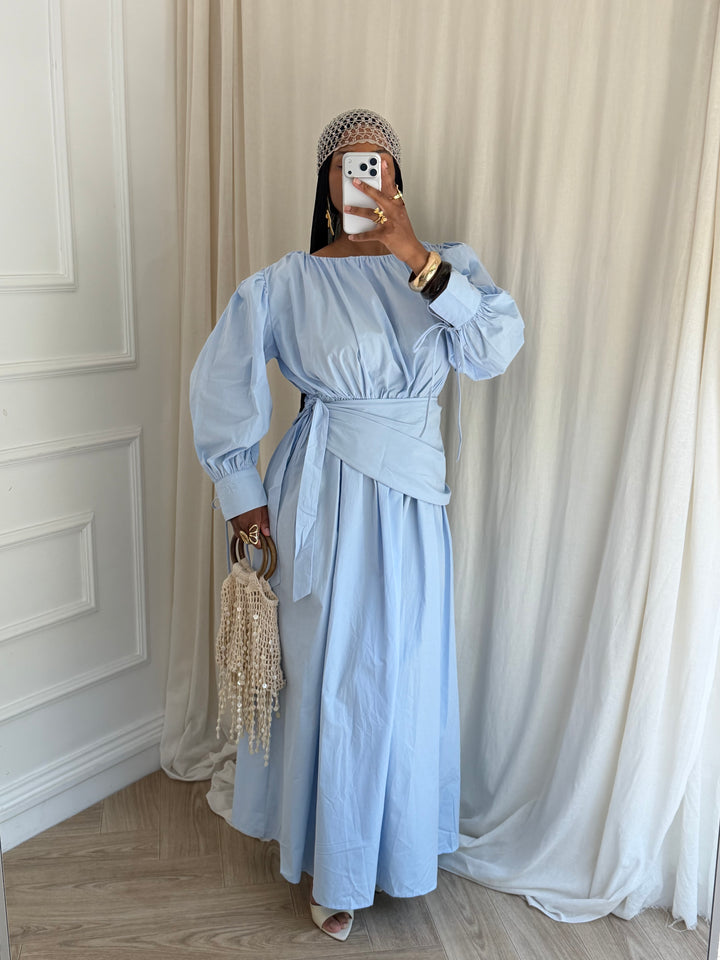 ROBE COTON KAYILI BLEU