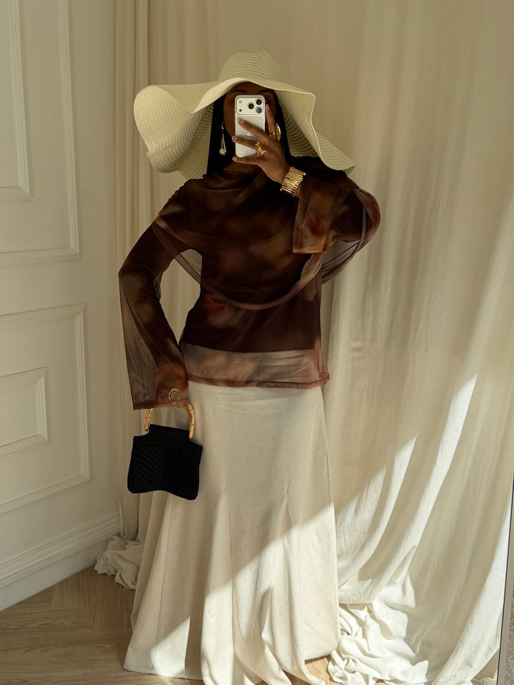 BLOUSE AYDA MARRON