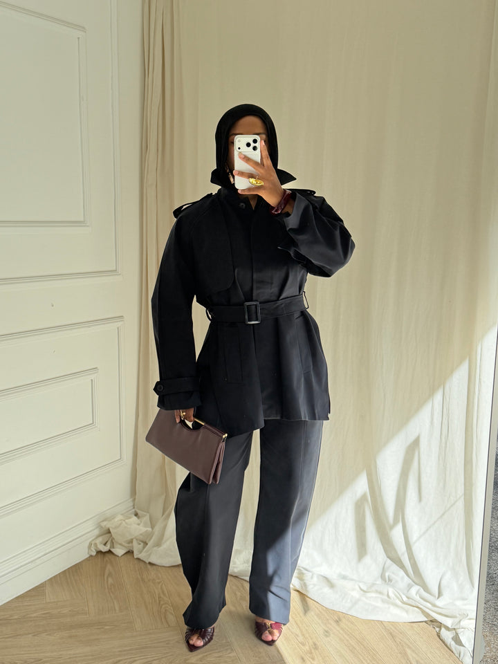 PANTALON TRENCH BLEU MARINE