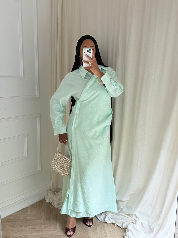 ROBE CHEMISE VERT D’EAU