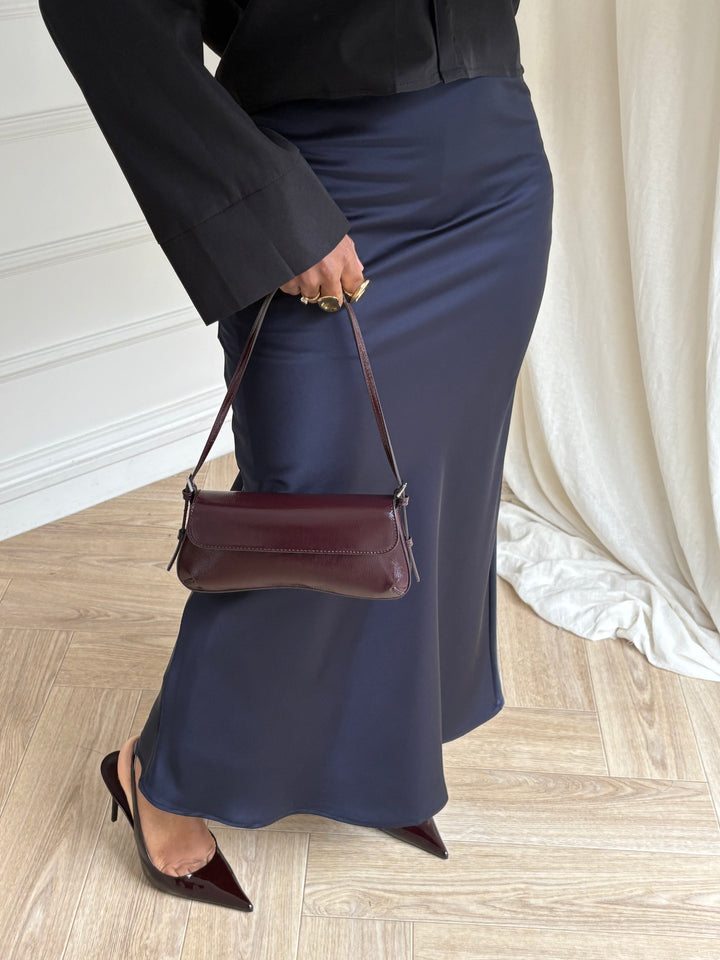 JUPE DROITE SATIN