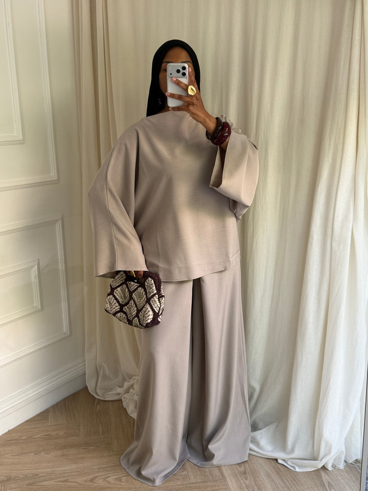 ENSEMBLE PANTALON MASTOUR TAUPE