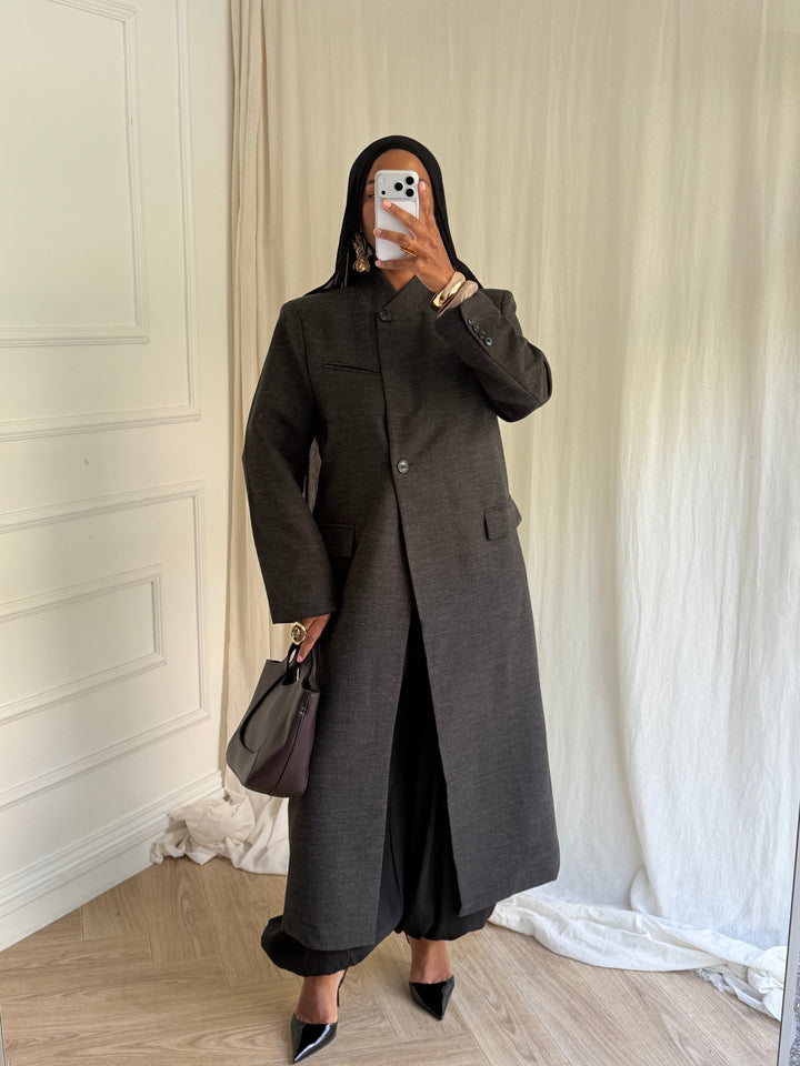 COAT LONG PREMIUM GRIS FONCÉ