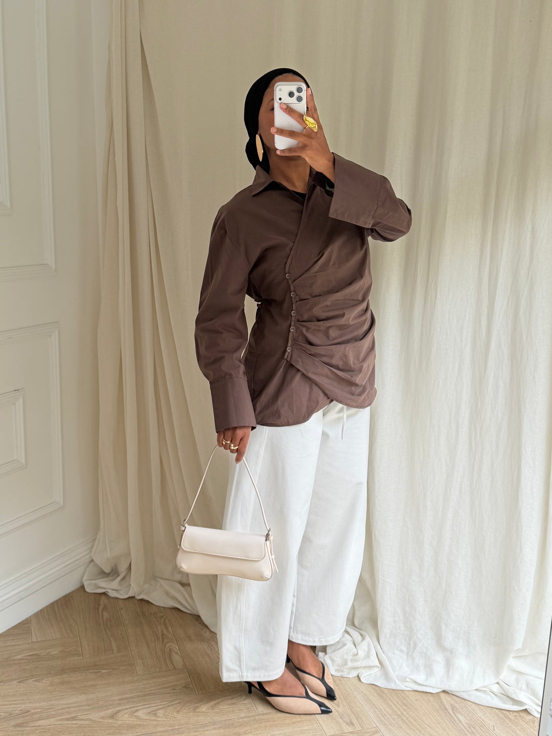 BLOUSE KAWA MARRON