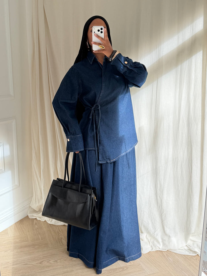 ENSEMBLE JUPE ET VESTE CACHE CŒUR