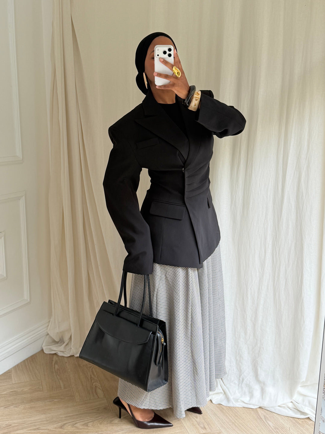 JUPE LONGUE VICHY PREMIUM