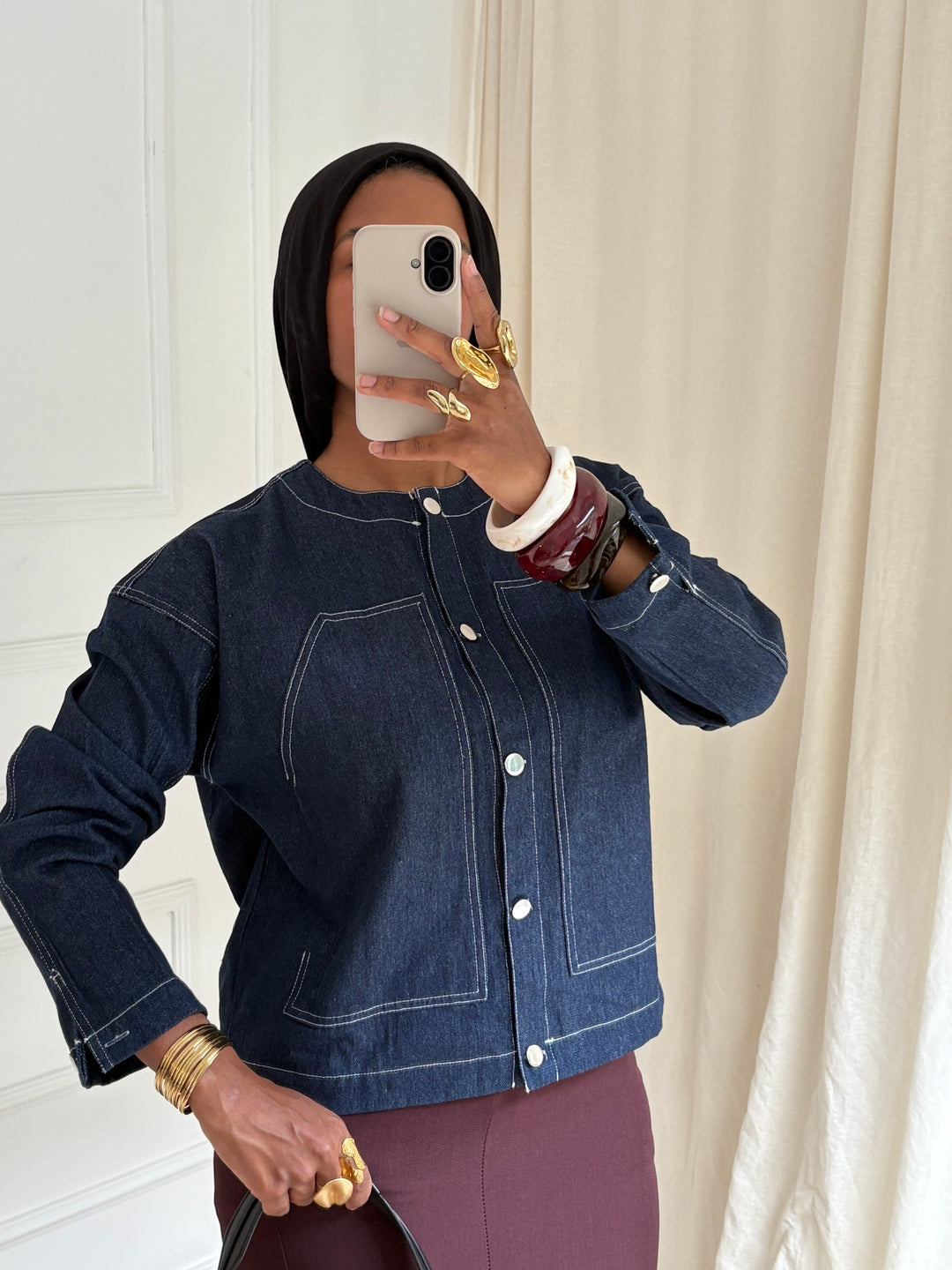 VESTE EN JEAN COURTE