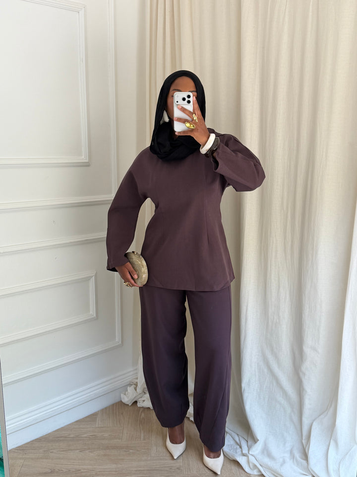 TOP LONG INTEMPOREL PLUM