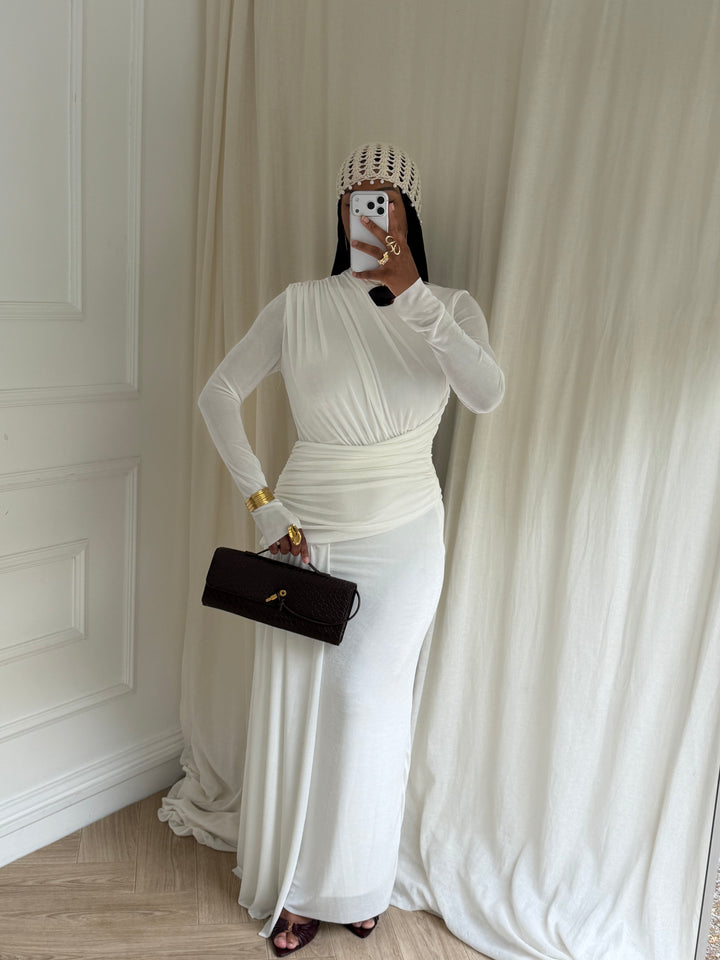 ROBE COKTAIL BLANCHE