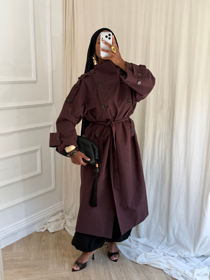 TRENCH ENAS PREMIUM MARRON
