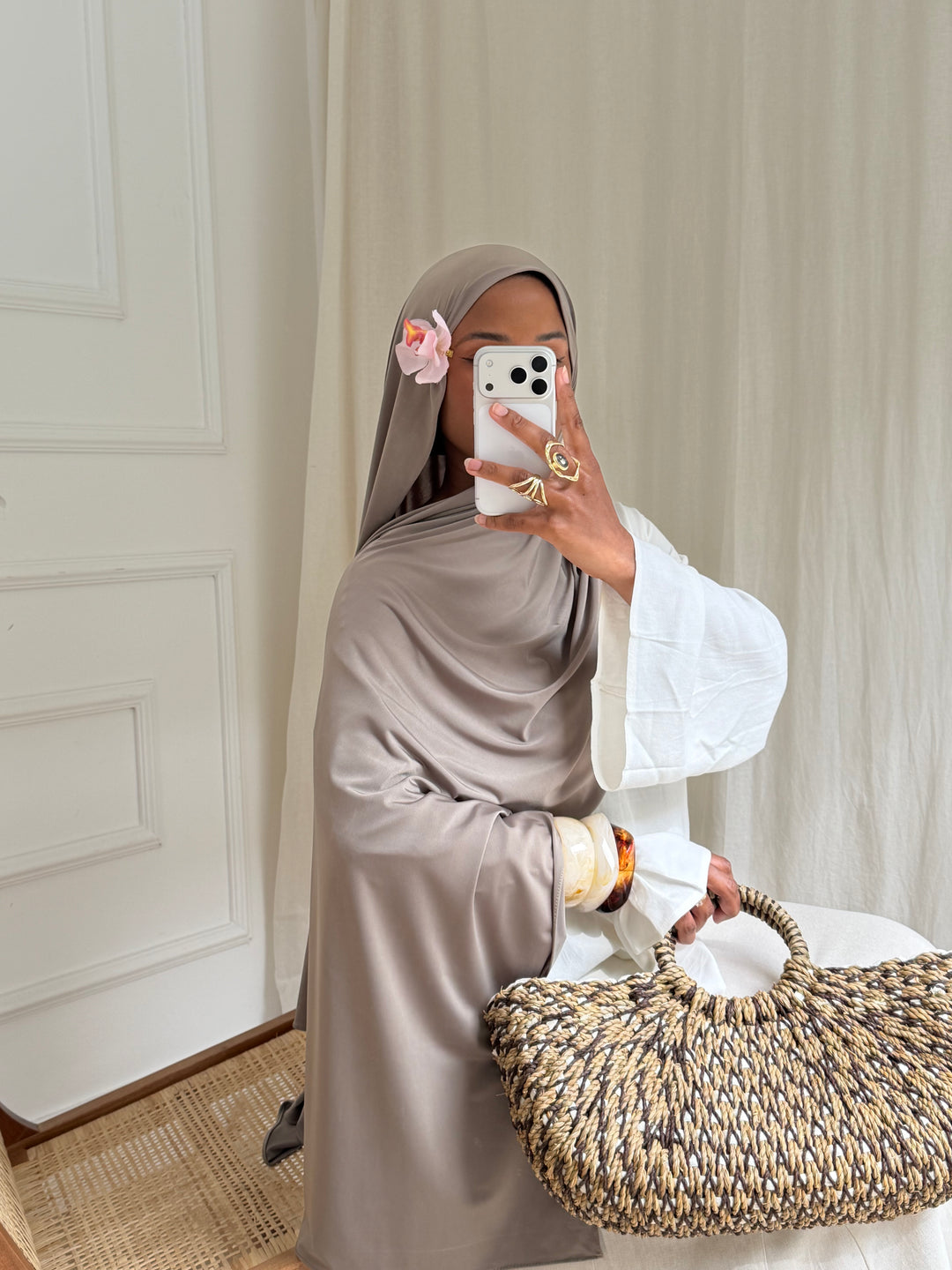 MAXI HIJAB JERSEY LIQUID VERT TILLEUIL