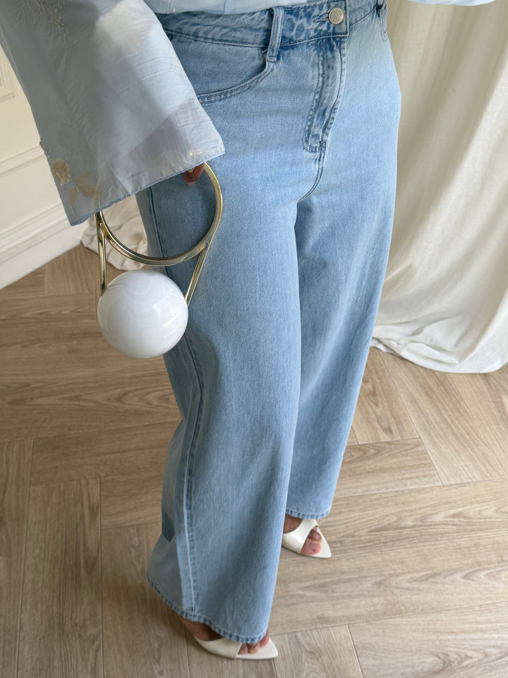 JEAN LARGE BLEU CLAIR
