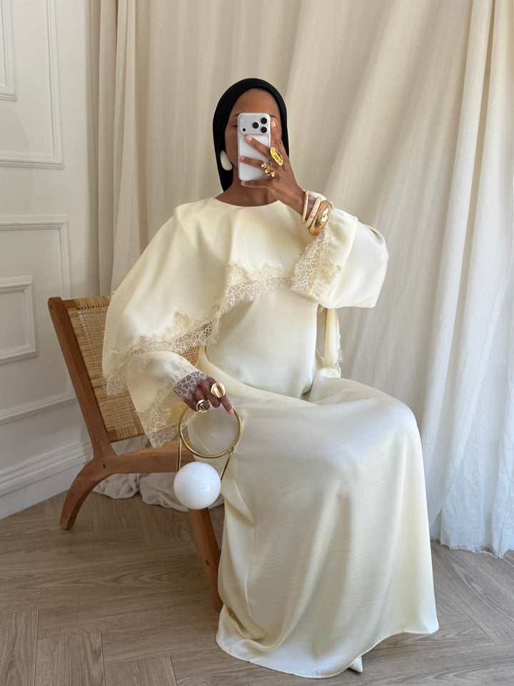 ROBE DENTELLA CRÈME