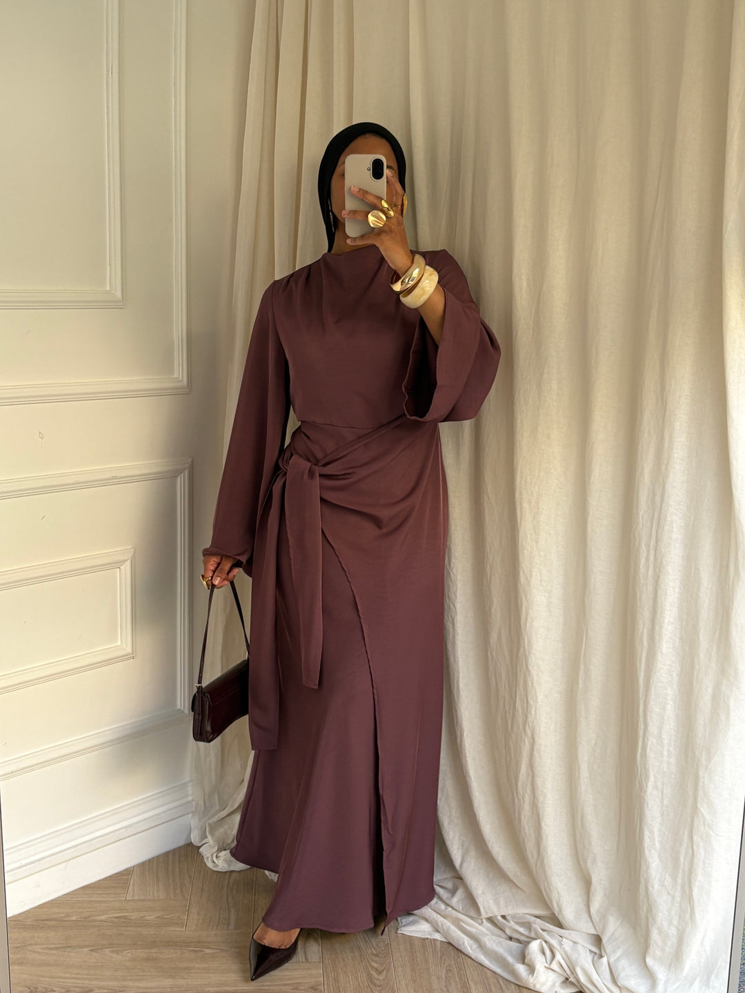 ROBE AKILA AUBERGINE
