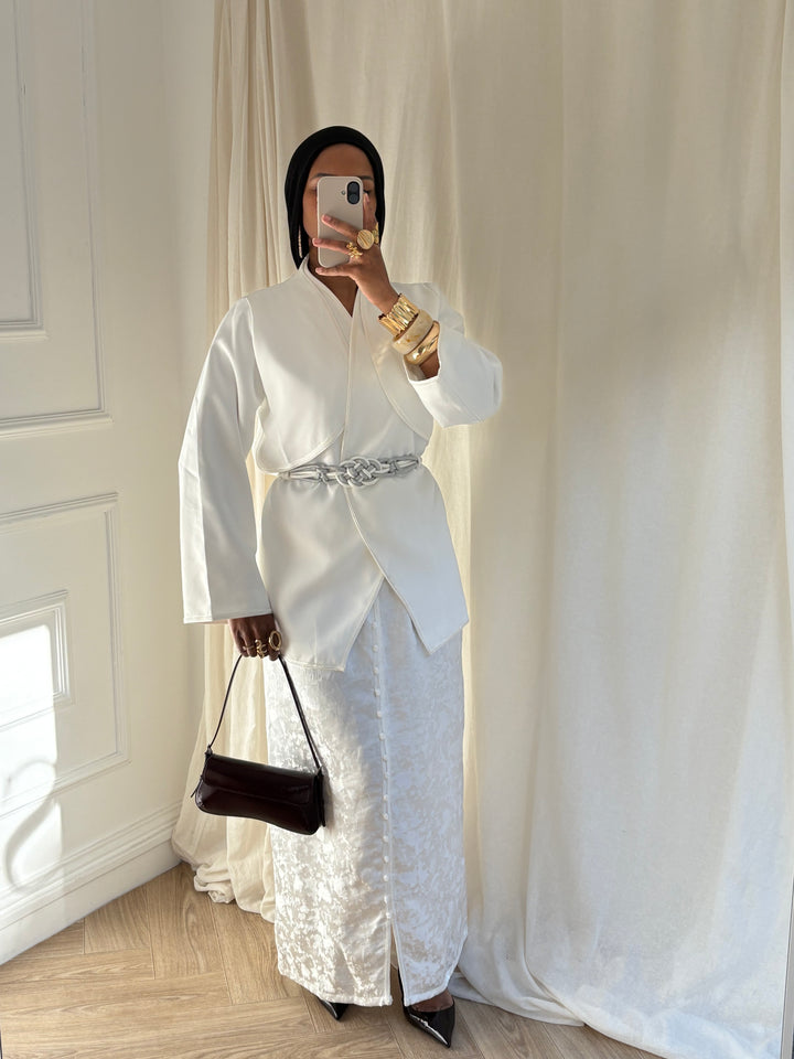 SET KAFTAN LUXE BLANC