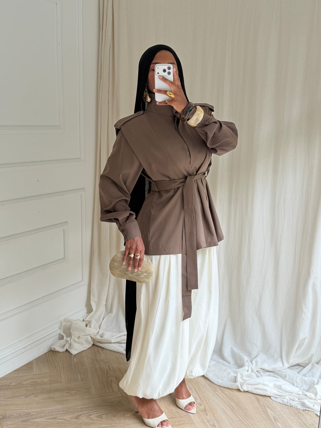 VESTE OLYA TAUPE