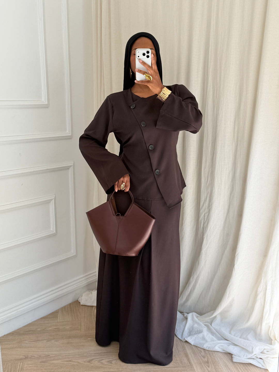 ENSEMBLE JUPE JADA MARRON