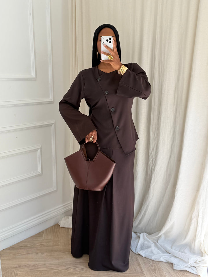 ENSEMBLE JUPE JADA MARRON