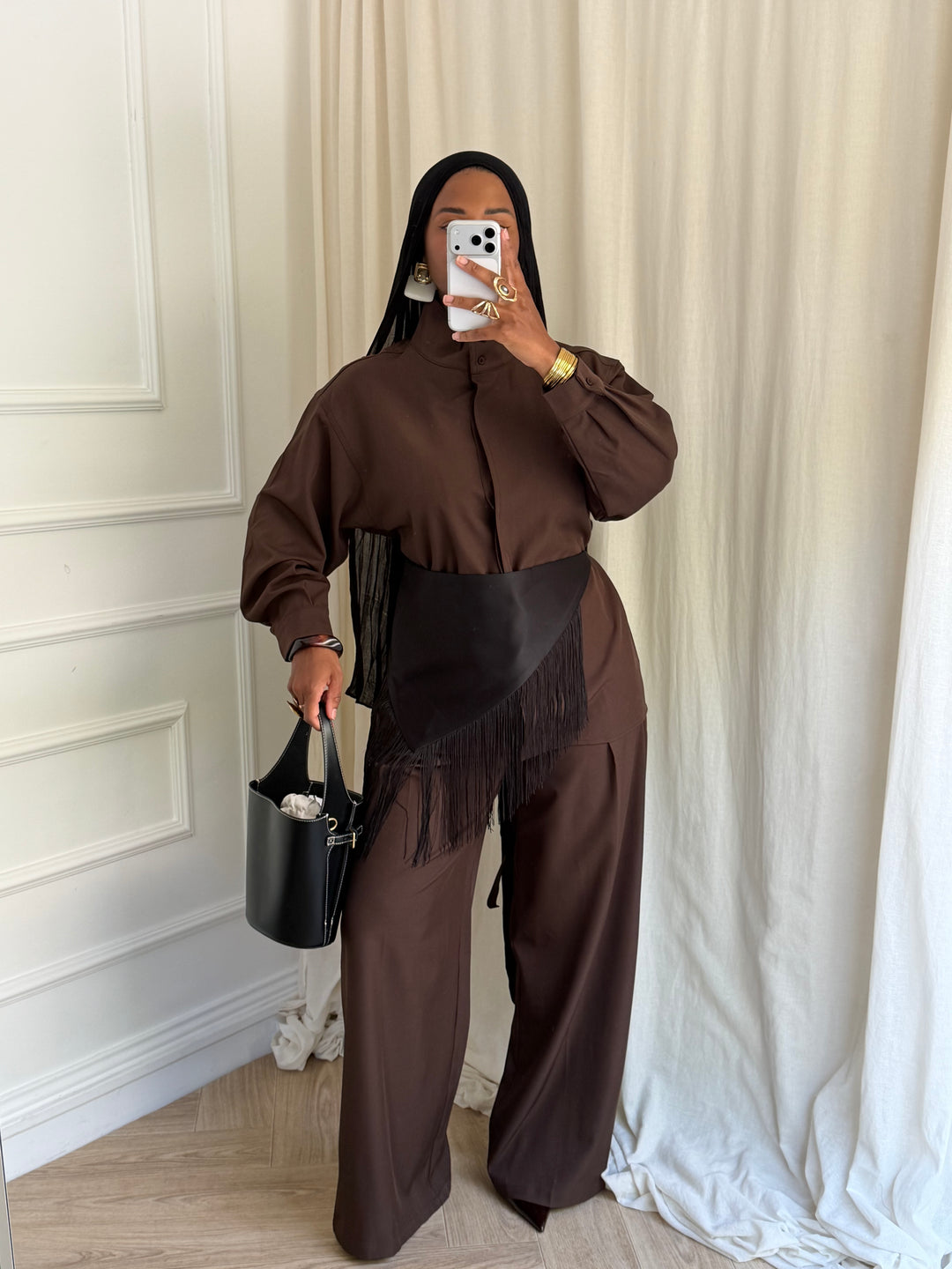 SET BLOUSE Manhattan MARRON