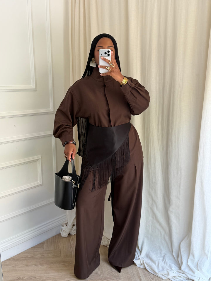 SET BLOUSE Manhattan MARRON