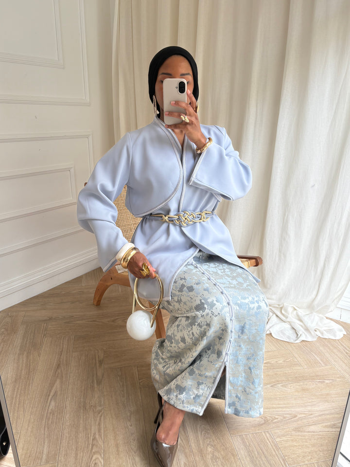 SET KAFTAN LUXE BLEU