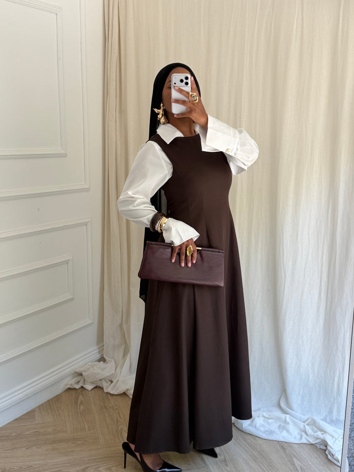 ROBE TAILLEUR MARRON