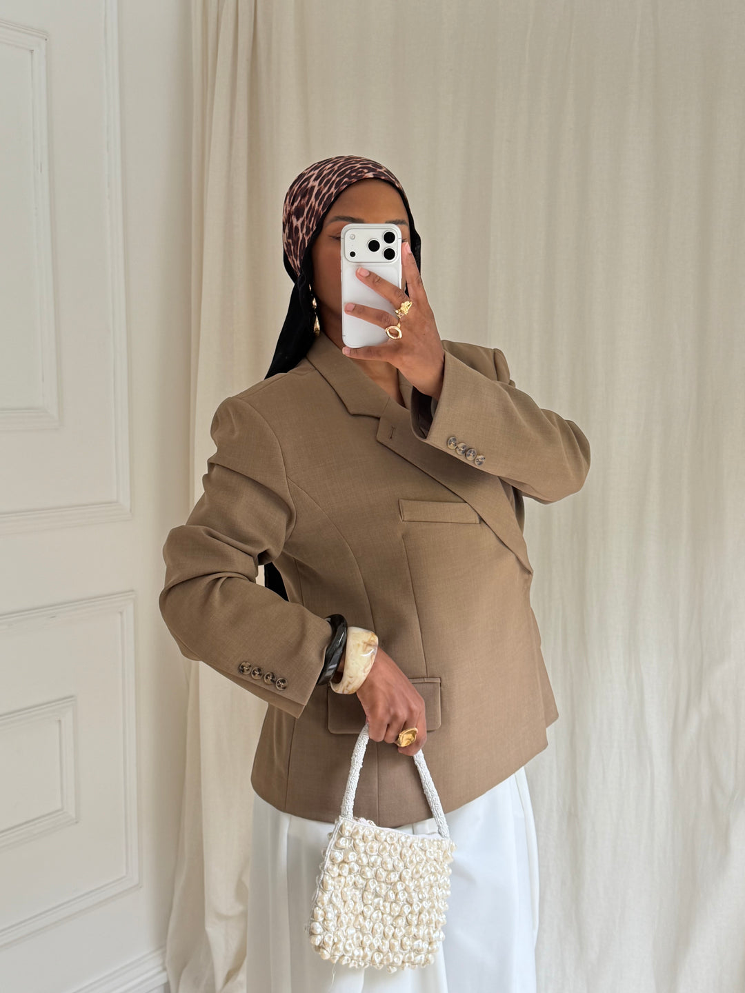 BLAZER CROISÉ PREMIUM CAMEL