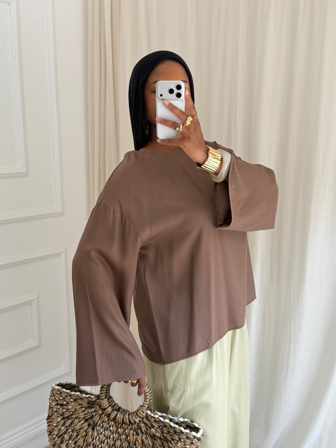 BLOUSE TAYLA MARRON
