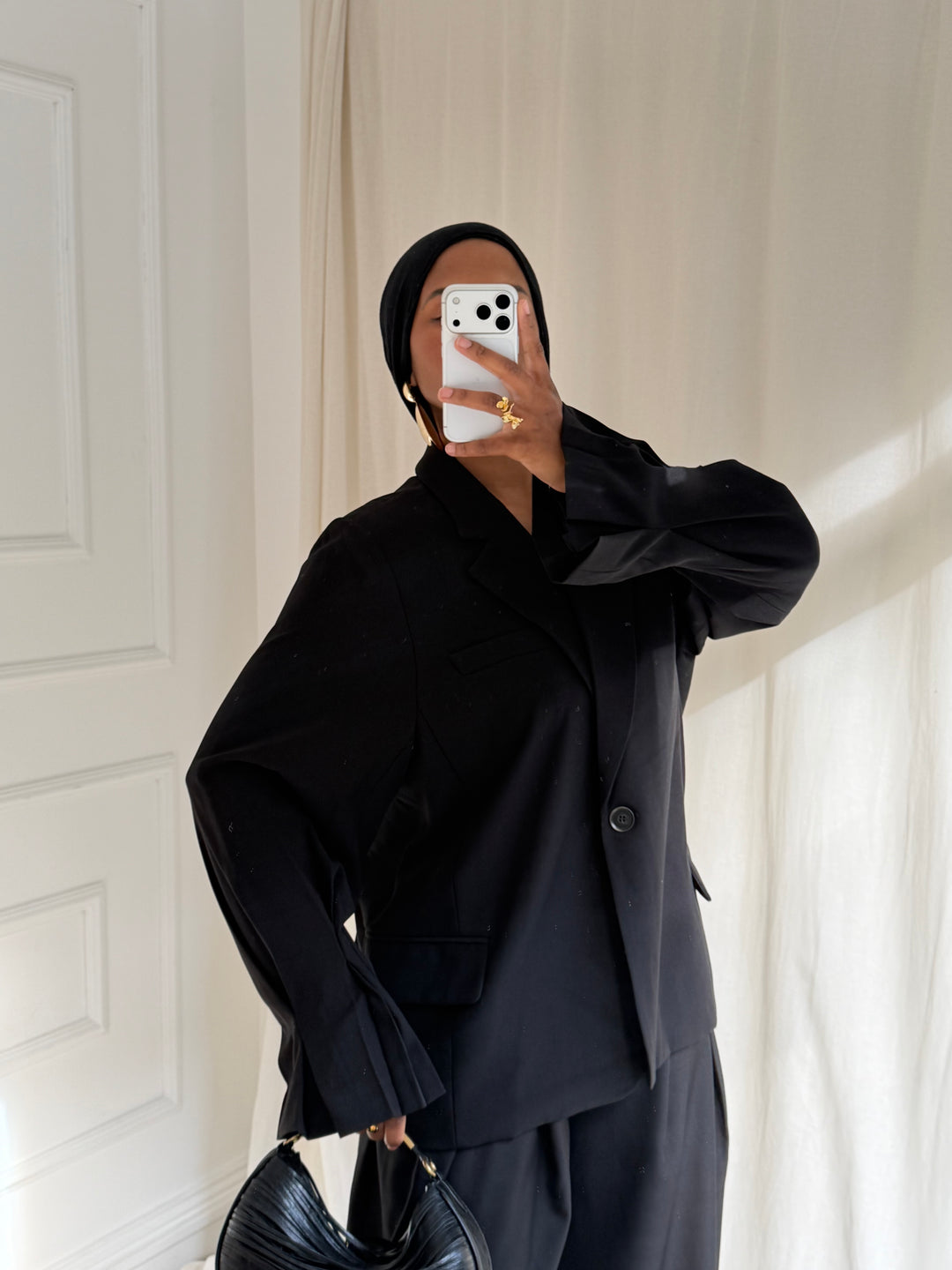 BLAZER PREMIUM MANCHES BOUFFANTES NOIR