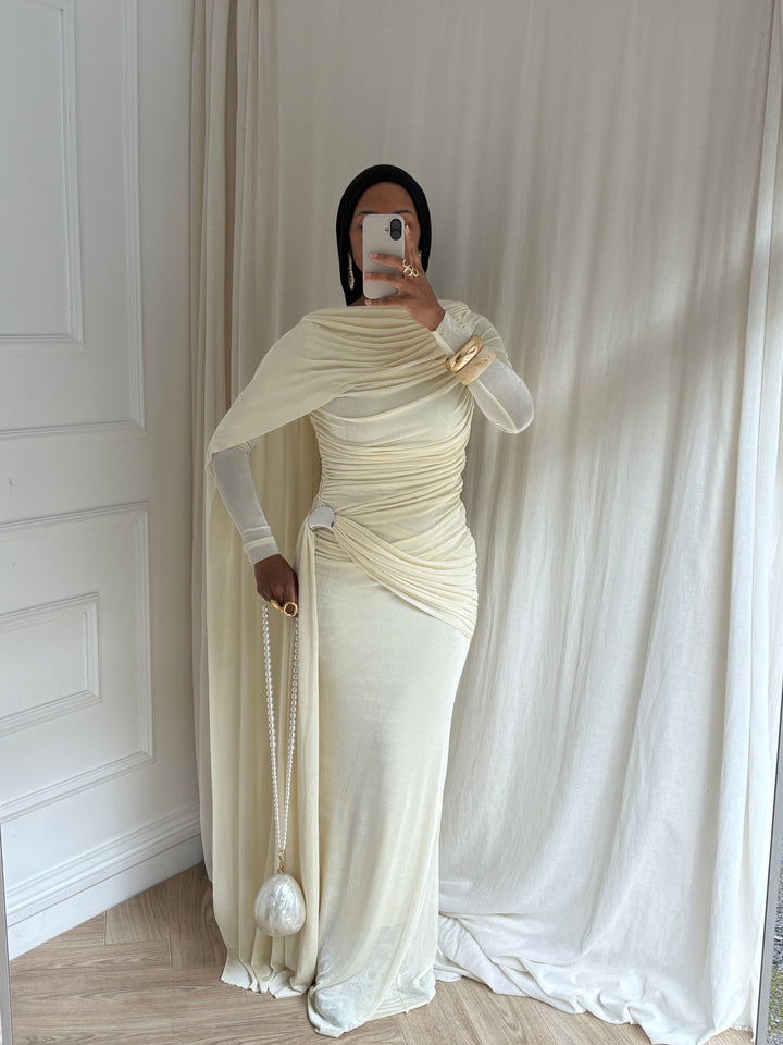 ROBE GALA JAUNE