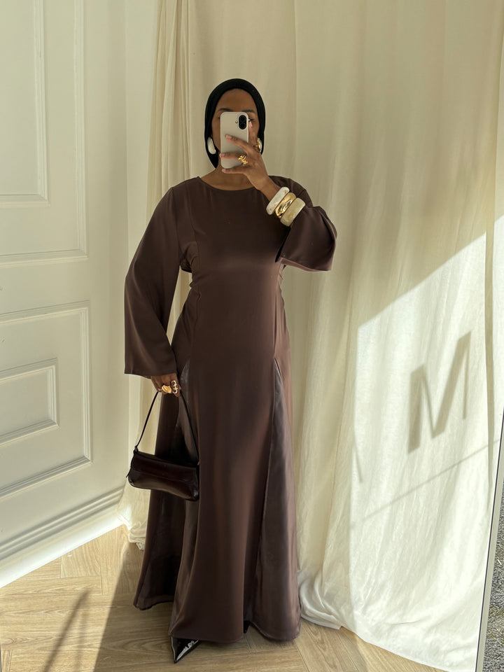 ROBE CINTRÉE OLIVIA MARRON