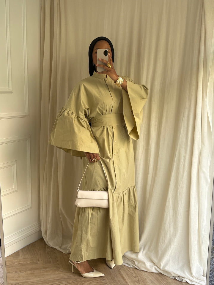ROBE COTON À CEINTURE AVOCAT