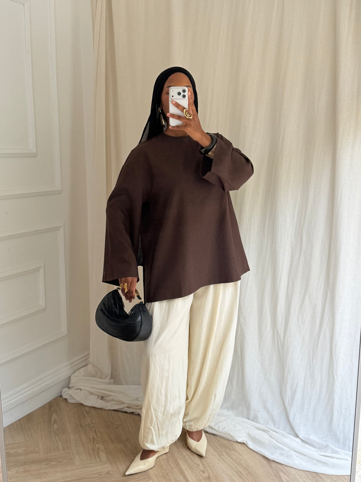 TOP ESSENTIEL MARRON