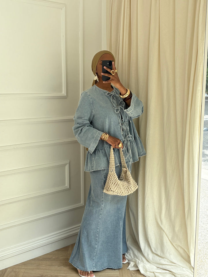 LA BLOUSE DENIM A NOUER