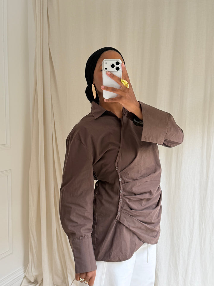 BLOUSE KAWA MARRON