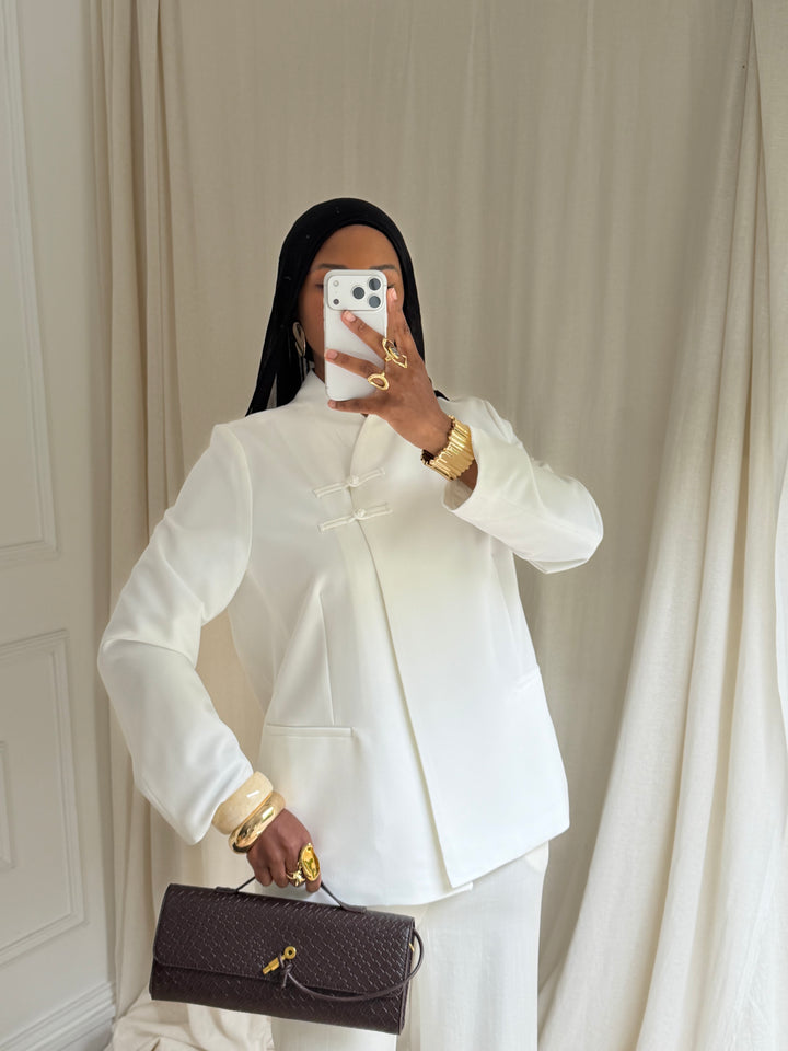 BLAZER CHINEZ BLANC