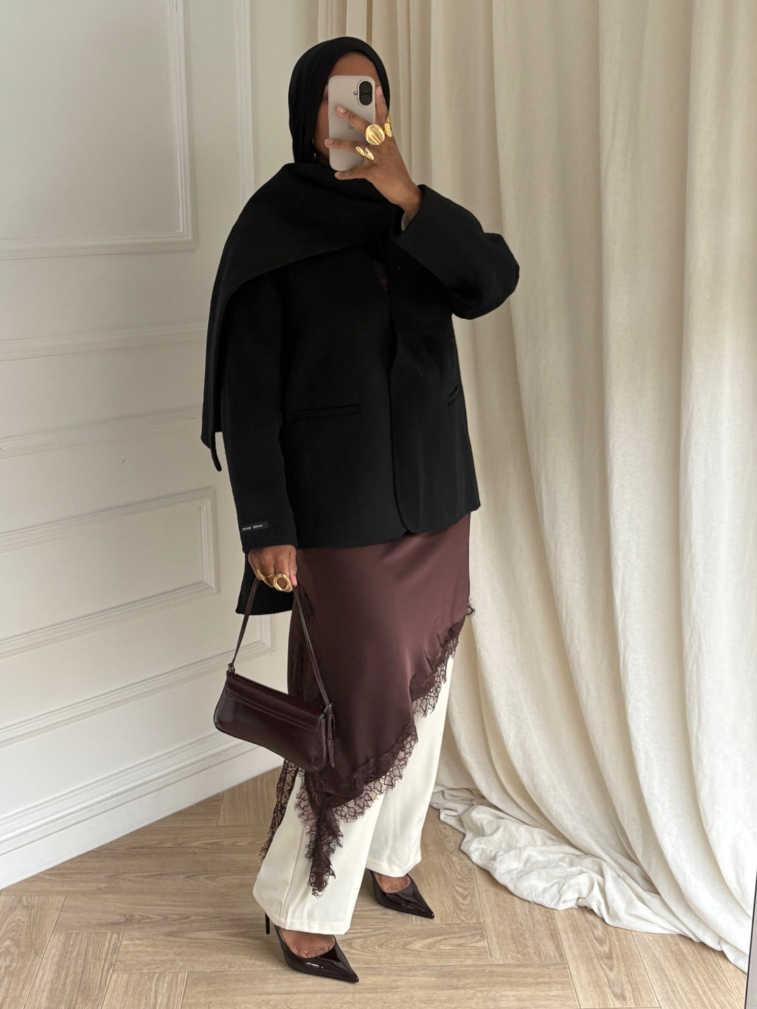 ROBE LAYERING MARRON