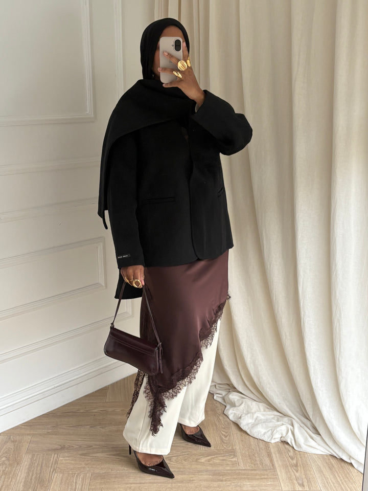 ROBE LAYERING MARRON