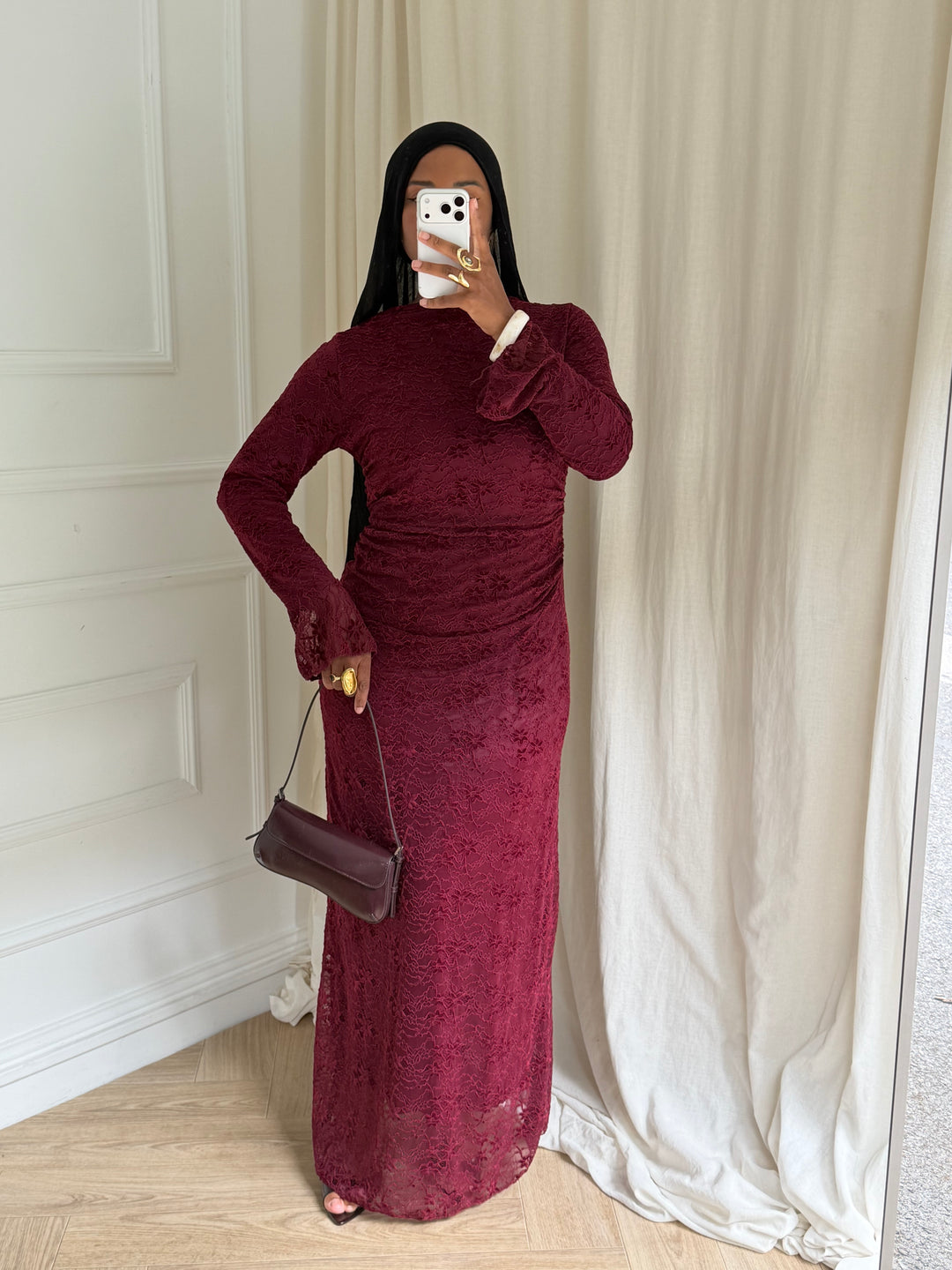 ROBE LEONNIE BORDEAUX