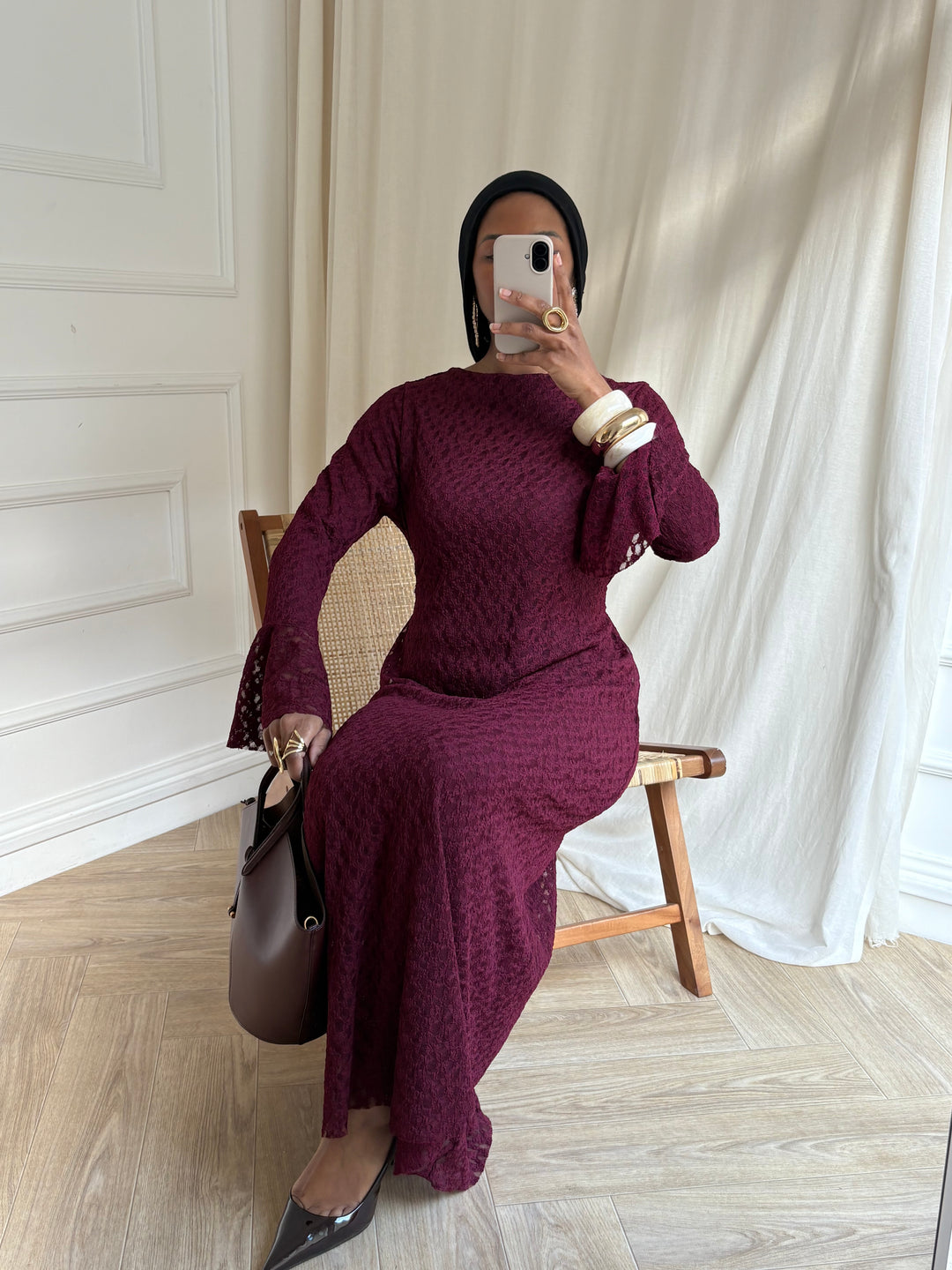 ROBE KAMARA BORDEAUX