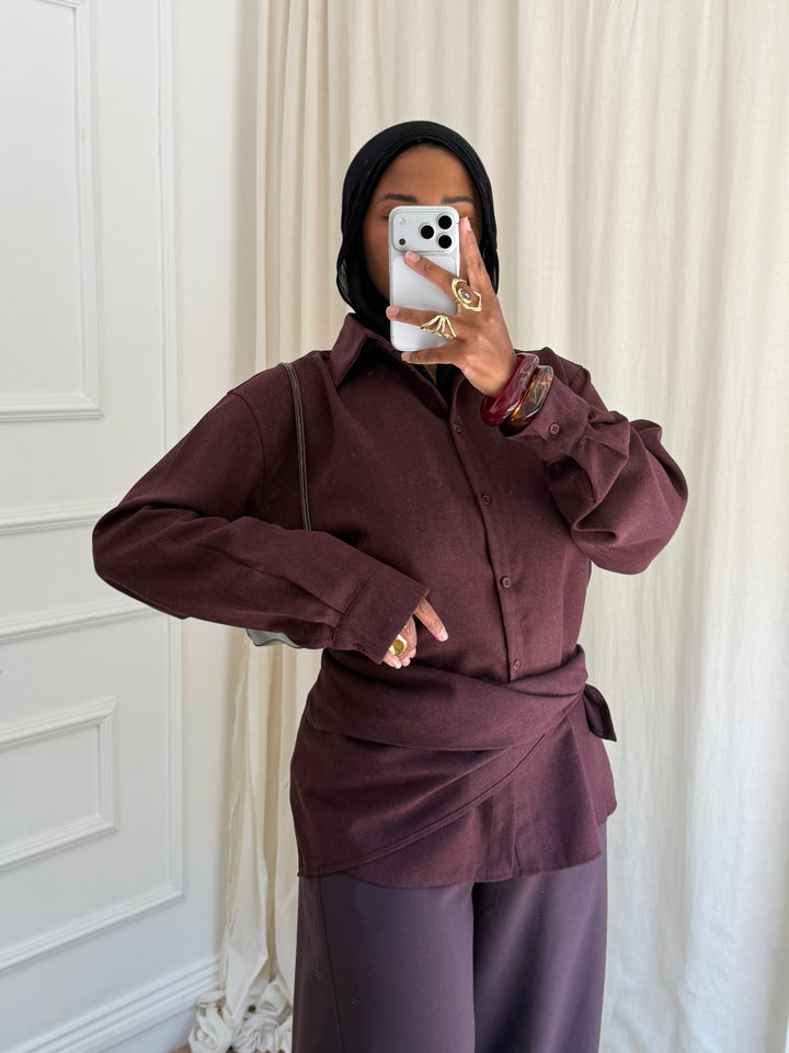BLOUSE VALENTINA BUNGUNDY