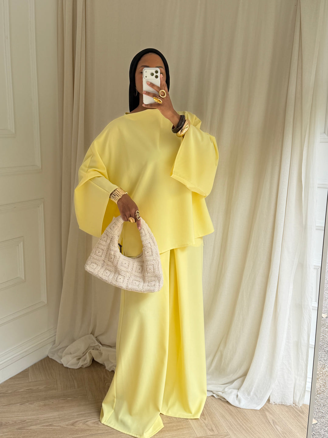 ENSEMBLE PANTALON MASTOUR YELLOW