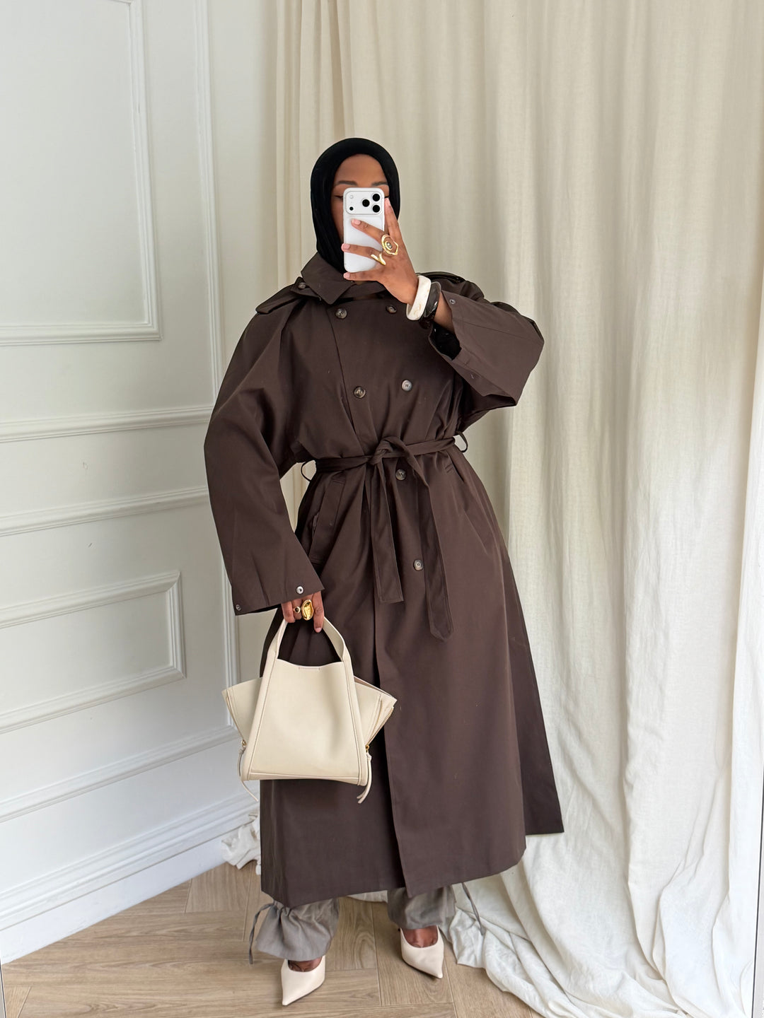 TRENCH MUSE MARRON