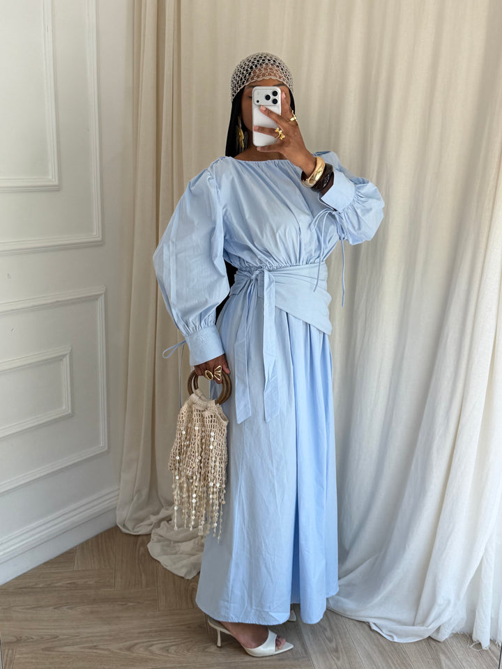 ROBE COTON KAYILI BLEU