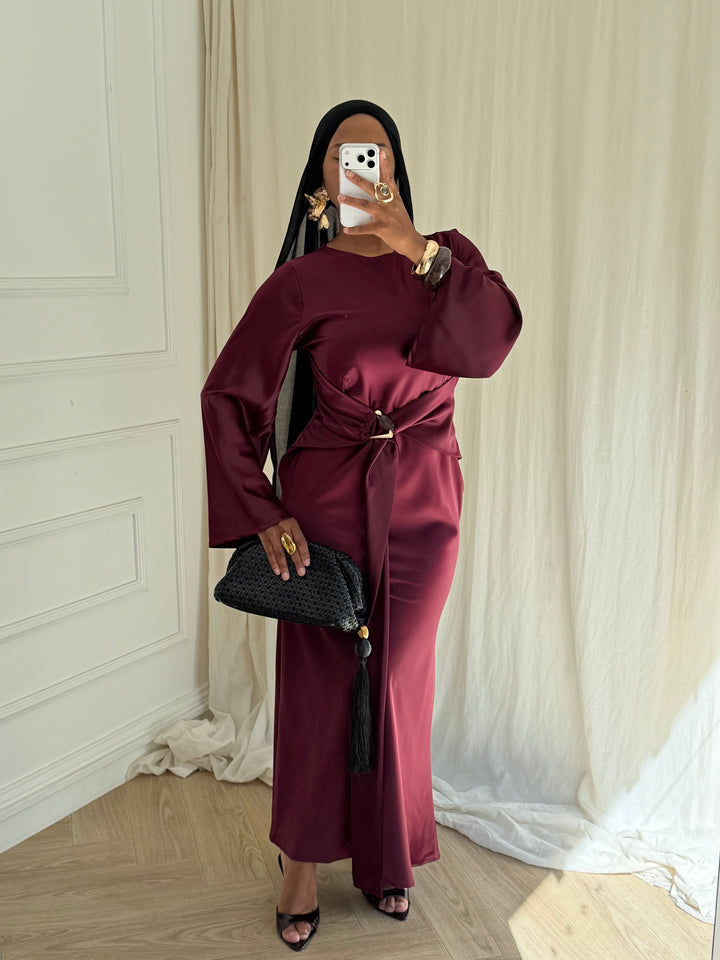 ROBE EVA BORDEAUX