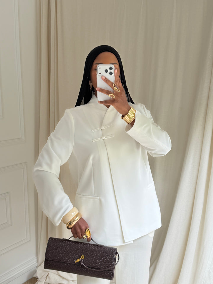 BLAZER CHINEZ BLANC