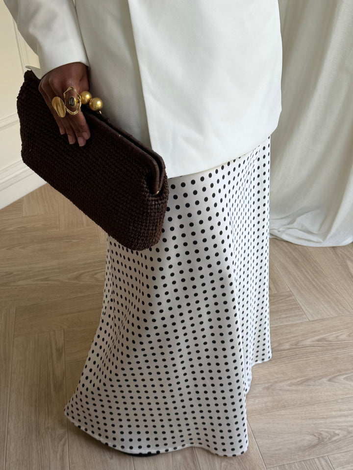 JUPE POIS BLANCHE