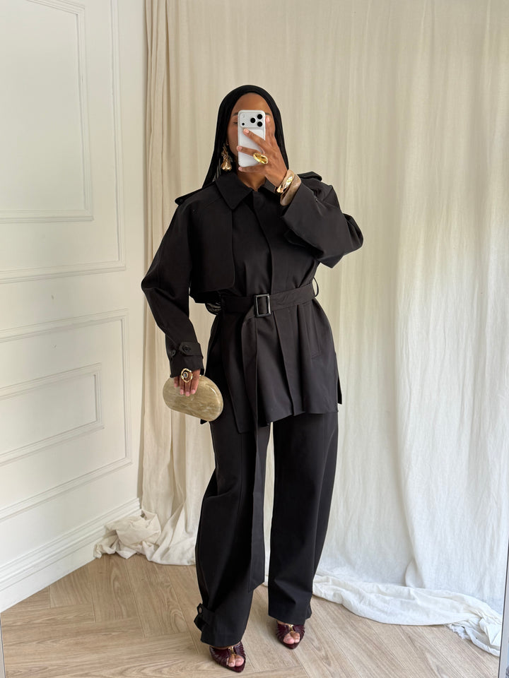 PANTALON TRENCH NOIR