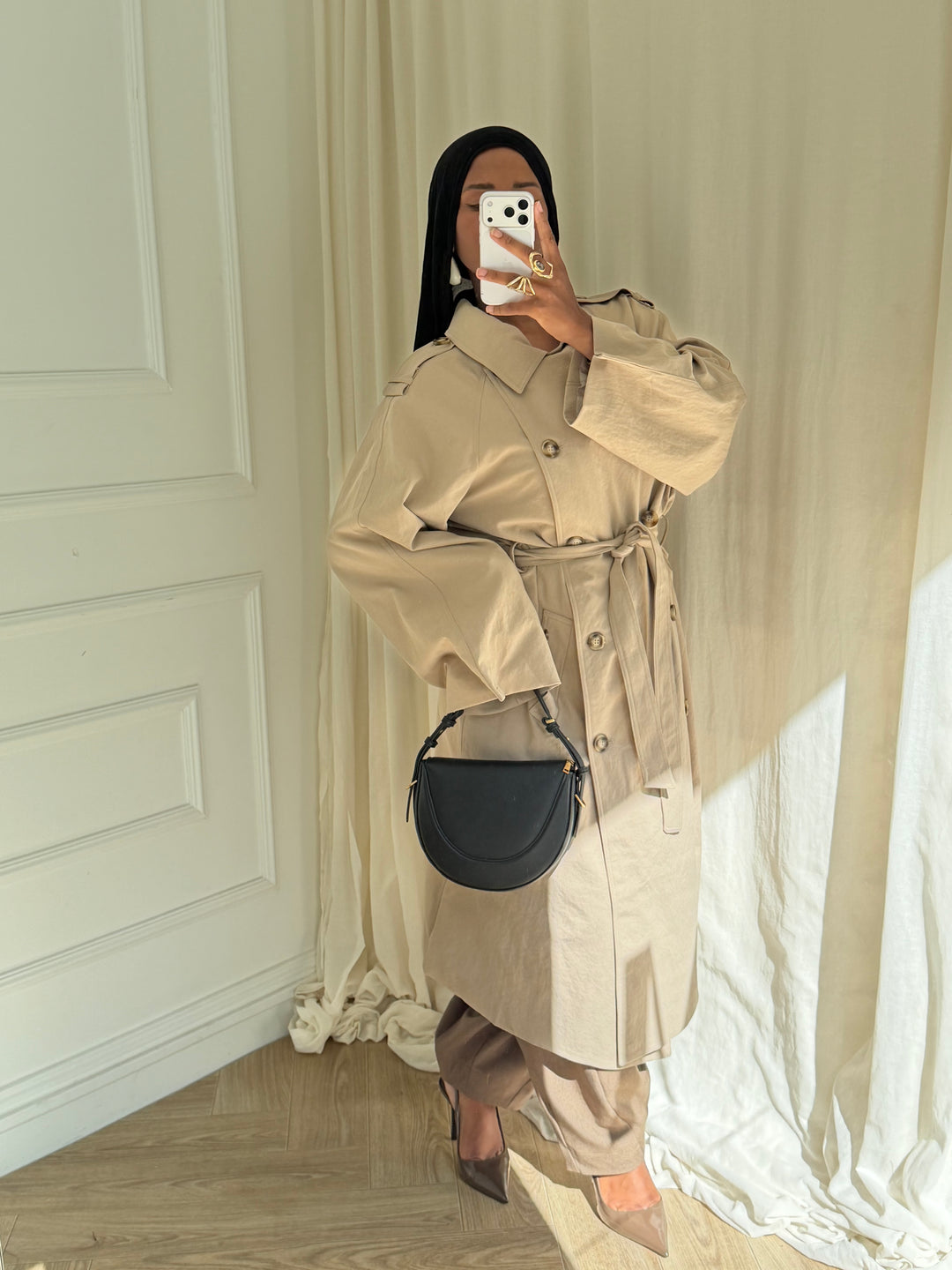 TRENCH LONG AYA BEIGE